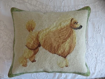 Adorabel NWOT Aubusson style Needlepoint Pillow FRENCH POODLE Dog - image 1 of 4