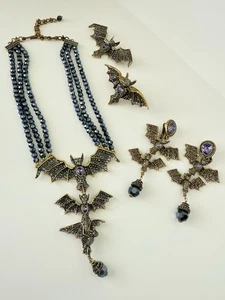 Juego completo de joyas Heidi Daus “Batty For You”, 5 piezas *RARO Y RETIRADO* - Imagen 1 de 22