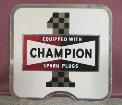 Vintage 1970's #1 Racing Champion Spark Plugs Logo Badge Emblem Decal Sticker 3" - Image 1 of 4