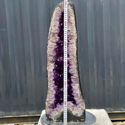 50LB Natural Amethyst Geode Quartz Crystal Cluster Cathedral Energy healing - Image 1 of 4