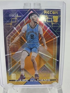 2021-22 Recon Basketball Ziaire Williams Rookie Orange Holo 04/18 Grizzlies Nets - Picture 1 of 2