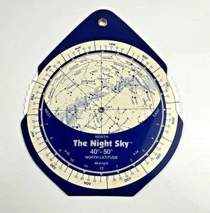 David Chandler "El Cielo Nocturno" Planisferio 40°-50° Latitud Norte 2 Caras - Imagen 1 de 2