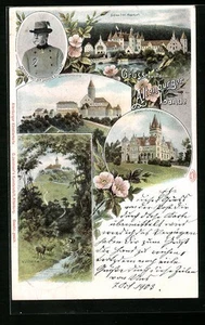 AK Altenburg, Schloss Fröhliche Wiederkunft, Leuchtenburg, Herzog Ernst von Sac - Bild 1 von 2
