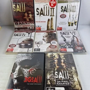 Saw, 1,2,3,4,5,6 Jigsaw And The Final Chapter Region 4 8 Disc Set (DVD, 2004) - Picture 1 of 23