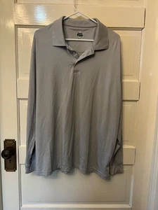 Bolle Golf Tech Mens Long Sleeve Golf Polo Shirt Sz XL Gray Performance - Picture 1 of 5