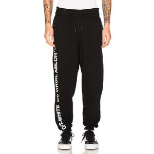 Off-White c/o Virgil Abloh Jogginghose Herren S schwarz gebraucht Fleece Athleisure - Bild 1 von 13