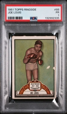 1951 Topps Ringside Joe Louis #88 RC PSA 1 raro patio universitario Foto 1 de 2