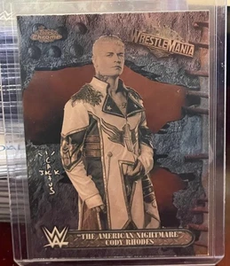 2025 Topps Chrome WWE Cactus Jack x Wrestlemania #10 Cody Rhodes - Picture 1 of 2