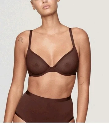 NWT Cuup 38B The Plunge Mesh espresso brown bra  $68 - Image 1 of 4