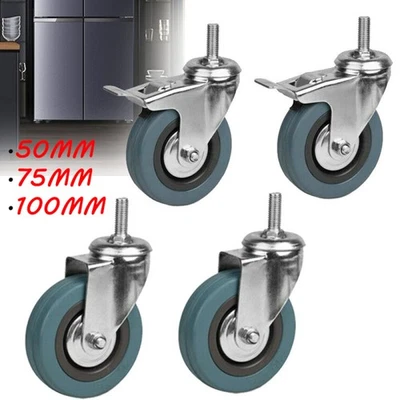 SET- 4 Stück Lenkrollen mit Gewindestift Möbelrollen Laufrollen Transportrollen. - Bild 1 von 4