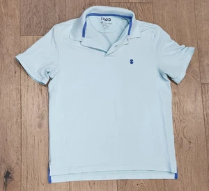 Izod Shirt Men's Medium Teal Blue Performance Natural Stretch Advantage Polo - Picture 1 of 8