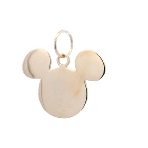 14K Gelbgold Mickey Mouse Kopf Umriss Anhänger Charm Disney feiner Schmuck - Bild 1 von 8