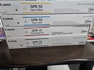 CANON GPR-55 Toner Cartridge Set Black Cyan Magenta Yellow C5535i C5540i - Photo 1/2