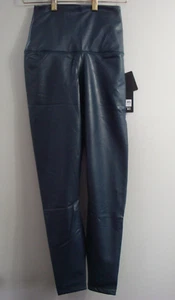 90 Degree By Reflex Faux Leather Fleece Ankle Leggings Size XS~Green~NEW!! - Picture 1 of 6