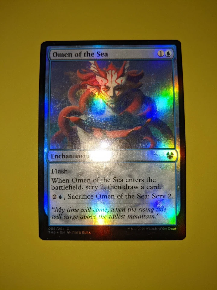 FOIL Omen of the Sea x1 Theros: Beyond Death 1x MTG Magic the Gathering - Image 1 of 1