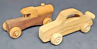 Lot 2 Vintage Wooden Toy Car Truck Antique Hand Crafted Outsider Folk Art