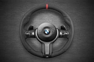 BMW F30 F31 F20 X4 X5 X6 M Flat Bottom Performance Steering Wheel Nappa Red Ring - Picture 1 of 6