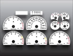White Gauges for 1998-2000 Dodge Durango METRIC KPH KMH Instrument Cluster - Picture 1 of 4