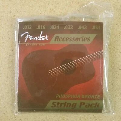 NEW Fender Phosphor Bronze Acoustic Guitar Strings .012 .016 .024 .032 .042 .053 - Image 1 of 4
