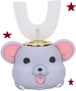 Cepillo de dientes eléctrico en forma de U para niños, cabezal de cepillo de silicona 360°, modo de cinco velocidades - Imagen 1 de 6