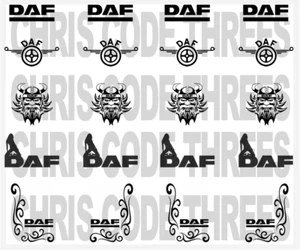 Code 3 Adhesive Vinyl Decal Suit Oxford Diecast 1/76 DAF cabs- DAF Various Logos - Picture 1 of 12