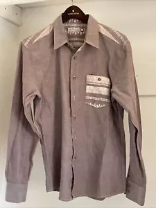 SOVERIGN CODE MAGENTA COLLARD LONG SLEEVE BUTTON UP MENS MEDIUM - Picture 1 of 1