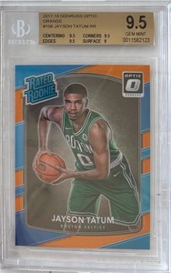 2017-18 Jayson Tatum Donruss Optic Orange RC- BGS 9.5 Gem Mint... #137/199