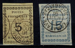 Timbre de Madagascar Colonie N° 8 et 10 Oblitérés - Picture 1 of 1