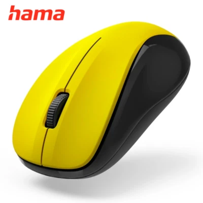 Hama MW300 V2 3 Button Wireless Optical Mouse/1200DPI/Silent/PC/Yellow - Image 1 of 3