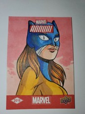 2016 Marvel Annual Sketch Card Hellcat By Rich Molinelli