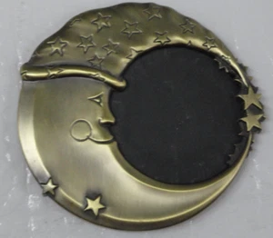 Vtg Crescent Moon Picture Frame Man In The Moon Celestial Stars Anthropomorphic - Picture 1 of 8