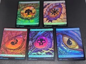 MTG 5x Foil Tarkir Dragonstorm Dragon's Eye Full Art Land Japanese Near Mint - Picture 1 of 1