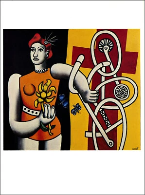Pintura en placa de bellas artes Fernand Leger Big Julie 1945 1976 impresión vintage Foto 1 de 3