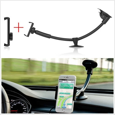 Multifunction Car Holder Long Arm Windshield Mount Bracket For  5" to 7" Phone - Image 1 of 4