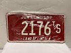 Vintage 1992 Illinois Land of Lincoln License plate red & white 2176 TS