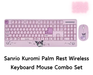 Sanrio Kuromi Palm Rest Wireless Keyboard Mouse Combo Set - Picture 1 of 15