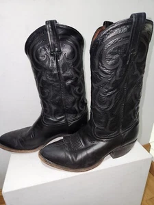 Botas de hombre vintage Tony Lama cuero vaquero occidental talla 9,5 M negras - Imagen 1 de 10