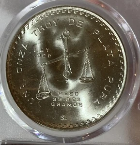 1978 MEXICO ONZA SILVER COIN PCGS MS66 - Picture 1 of 3