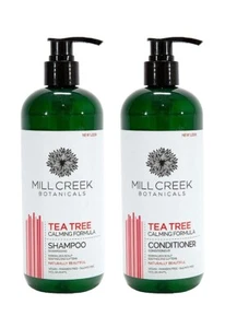 Mill Creek Botanicals TEA TREE Shampoo & Conditioner Set 14 fl oz (414 ml) - Foto 1 di 1
