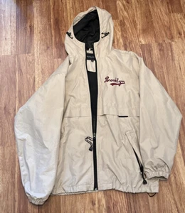 Ultra Club Windbreaker Beige Brooklyn Zip Up Streetwear Jacket - Picture 1 of 6