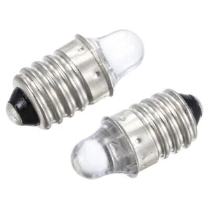 5Pcs E10 Screw Base LED Flashlight Bulbs DC 3V Mini Lights, White - Picture 1 of 7