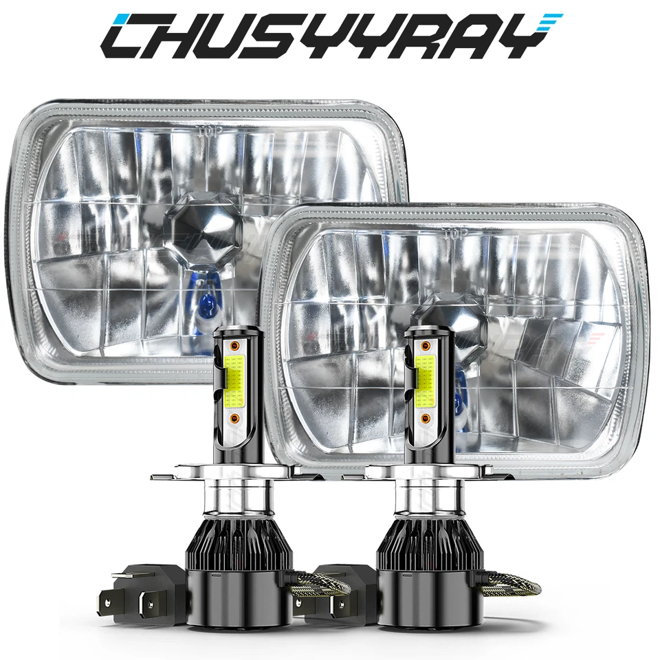 Par de faros LED 5x7" 7x6" Hi/Lo DRL para Nissan Pulsar NX 1,5 L 1,6 L 1983-1990 Foto 1 de 4