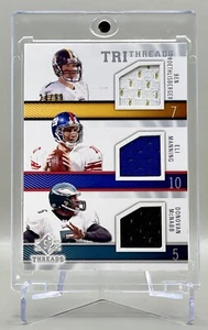 2009 SP Threads Roethlisberger, Manning, McNabb TRI-Threads Game-Used #24/99 SP! - Picture 1 of 3