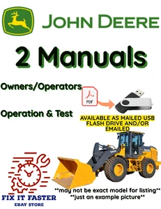 JOHN DEERE 624K LOADER OWNERS OPERATION & TEST MANUAL PDF USB - Picture 1 of 4