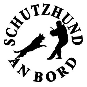 DEUTSCHER SCHÄFERHUND Autoaufkleber AUFKLEBER Silhouette Schutzhund IPO rund #28 - Bild 1 von 5