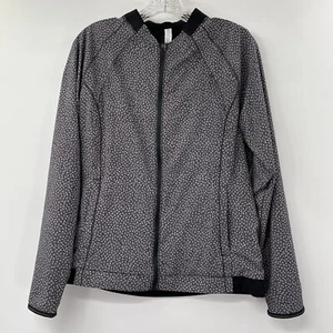 Chaqueta Lululemon Athletica Para Mujer 8 Frozen Fiz Blanca Negra/Negro Forrada Cremallera Completa - Imagen 1 de 4