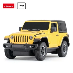 1/24 Rastar Jeep Wrangler Rubicon RC Car Yellow - Picture 1 of 3