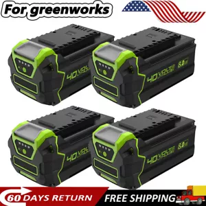 4Pack MAX 40V 8.0Ah For Greenworks G-MAX Lithium Battery 29472 29462 29252 20202 - Picture 1 of 17