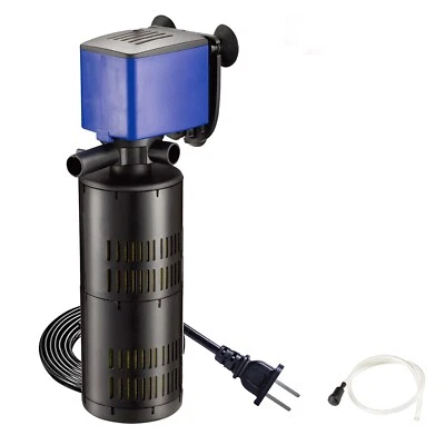 Fish Tank Aquarium 3in1 Aquarium Internal Filter Water Pump 320 GPH 2pc. - Image 1 of 4