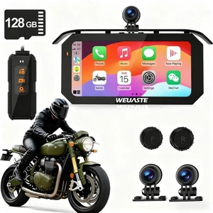 Moto Carplay GPS - 6.25" Inalámbrico Cable Impermeable Pantalla Táctil Teléfono Espejo - Imagen 1 de 9